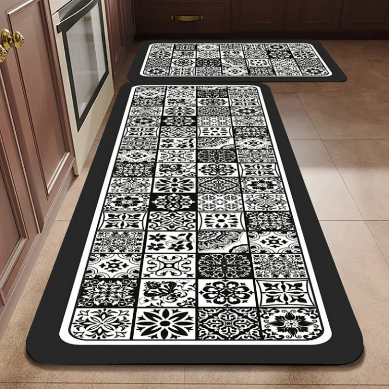 Monochrome elegantie keukenloper - 50cmx160cm